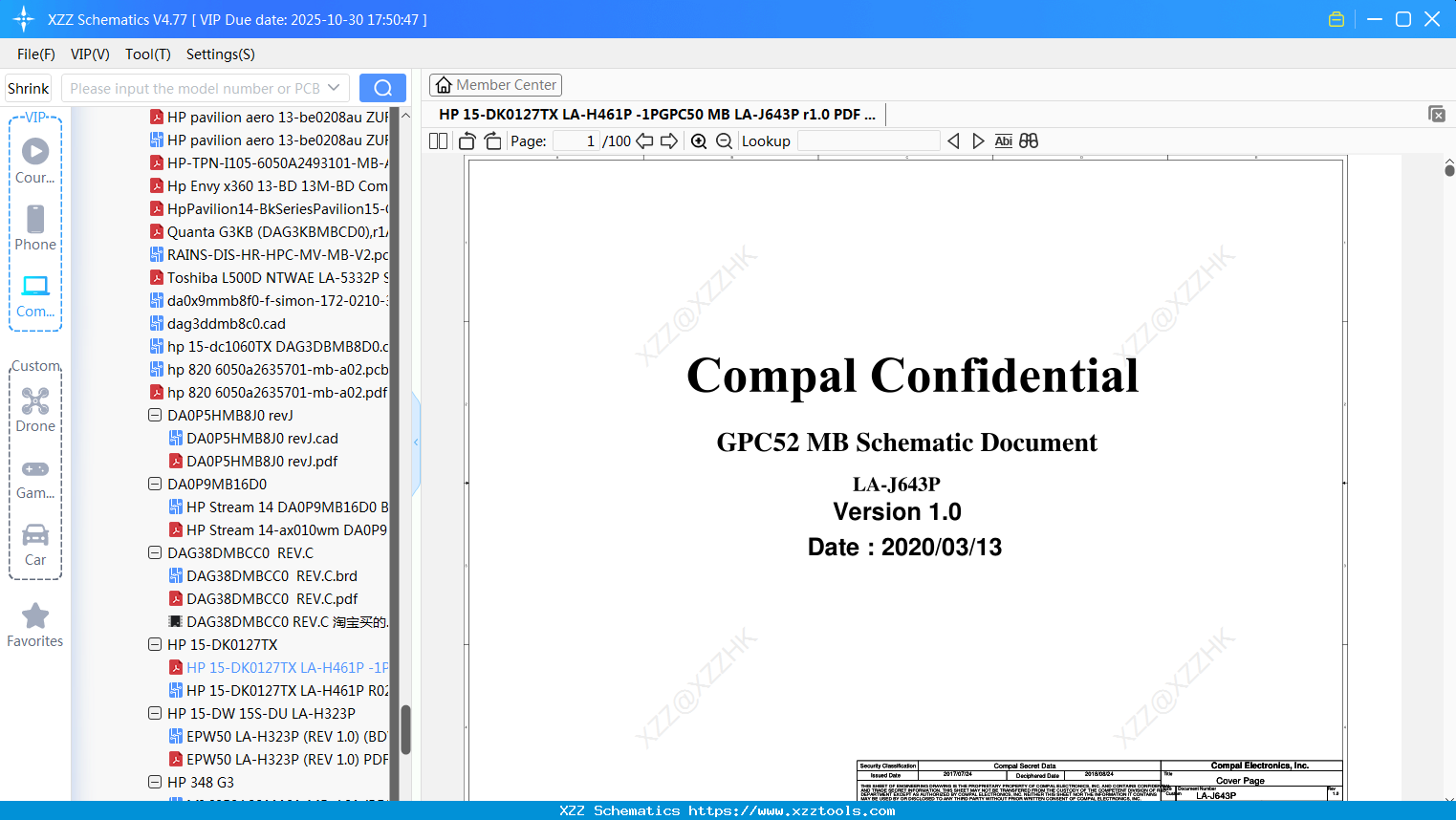 Laptop HP 15-DK0127TX LA-H461P -1PGPC50 MB LA-J643P R1.0 PDF